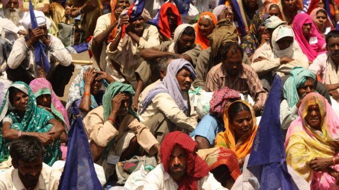 Dalits joining in a land rights campaign in 2013. Image via Flickr by Action Aid India. CC BY-NC-ND 2.0