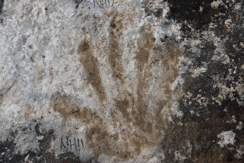 We discovered the earliest prehistoric art is hand prints made by children