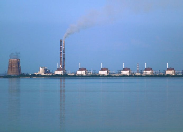 Image of the four reactors at Zaporizhzhia.