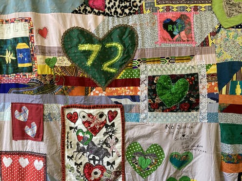 Grenfell Tower anniversary: how a quilt in the making is a symbol of the community's love and quest for justice