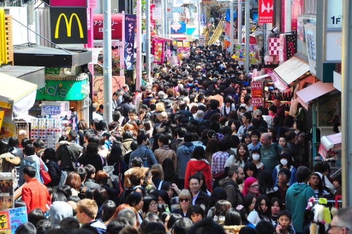 A very busy Tokyo street.
