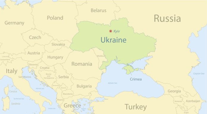 A map of Turkey and its neighbours.