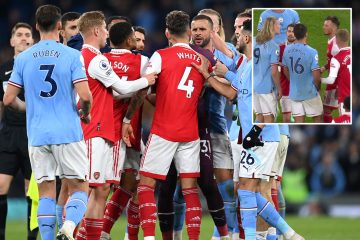 Man City vs Arsenal descends into chaos on full time as Haaland hunts White