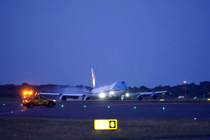 Touchdown for Biden as he meets Sunak and the King ahead of Nato summit