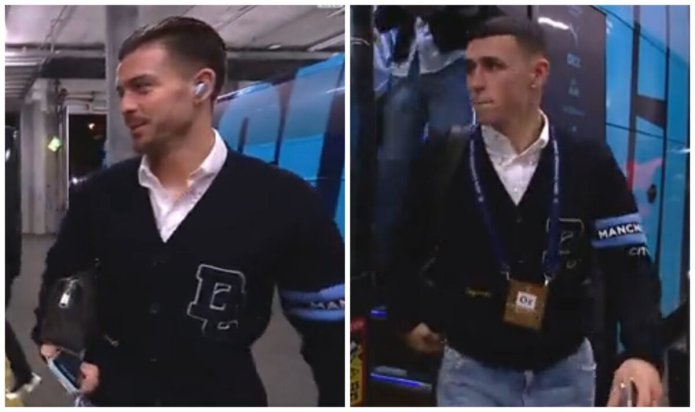 Man City players wear ‘unacceptable’ and ‘horrendous’ jeans and cardigan combo