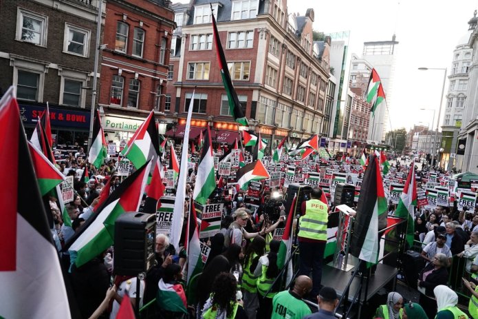 Thousands to march in London for pro-Palestinian protest as Gaza expects invasion