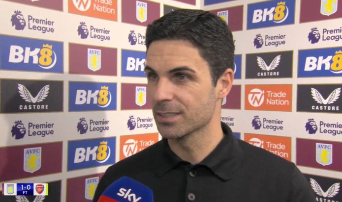 Arsenal boss Mikel Arteta shares dressing room message after Aston Villa loss