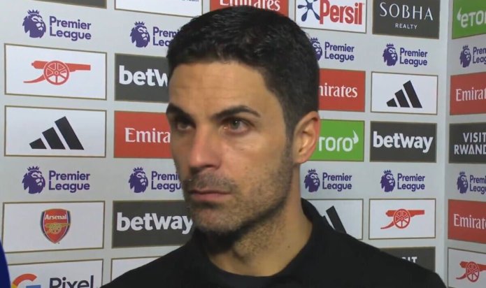 Arsenal boss Mikel Arteta humbled by interviewer after painful West Ham defeat