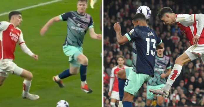 Arsenal's Kai Havertz dodged clear red card before late winner as Brentford fume