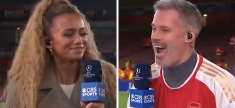 Jamie Carragher makes awkward 'unloyal' comment while wearing Arsenal shirt