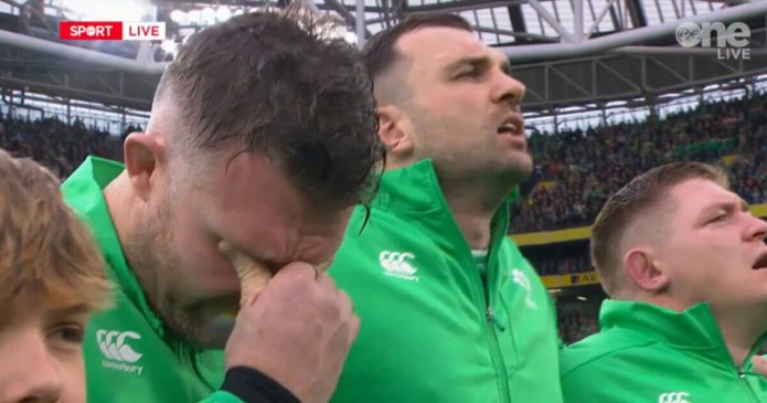 Ireland star breaks down in tears during Six Nations clash with Scotland