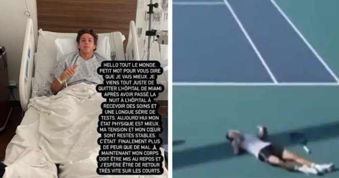 Miami Open star Cazaux shares health update after collapsing mid-match