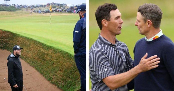 The Open LIVE - Dan Brown gesture baffles fans as Horschel and Rose battle