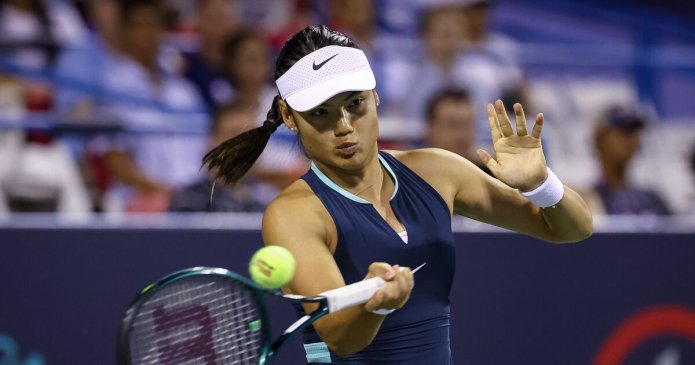 Emma Raducanu out of Citi Open in Paula Badosa collapse after Olympics snub