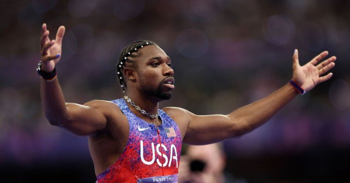 Noah Lyles seals 100m Olympic gold in epic race as stars learn winner on screen