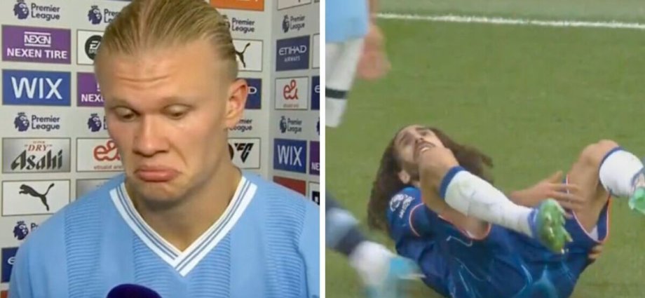 Erling Haaland destroys Marc Cucurella over chant after refusing to help star