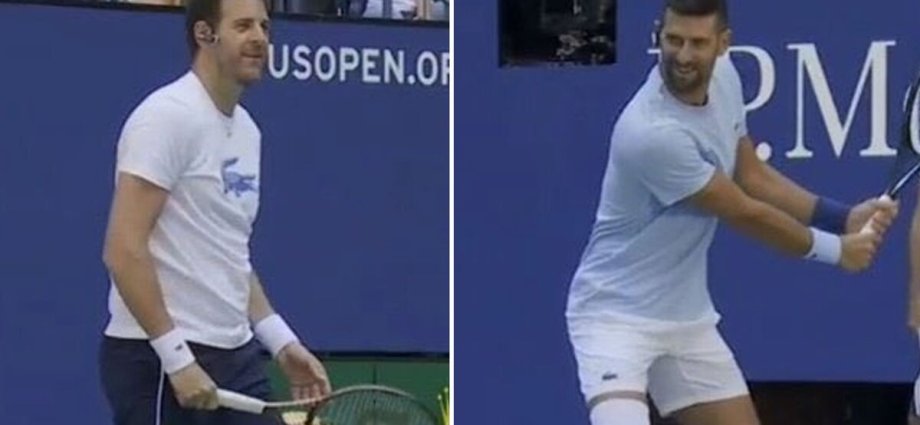 Djokovic made Juan Martin del Potro cry as pair share practice court at US Open