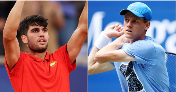 Carlos Alcaraz fires nine-word warning to Jannik Sinner as duo practice together