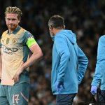 De Bruyne injured ahead of Man City vs Arsenal as Inter clash takes its toll