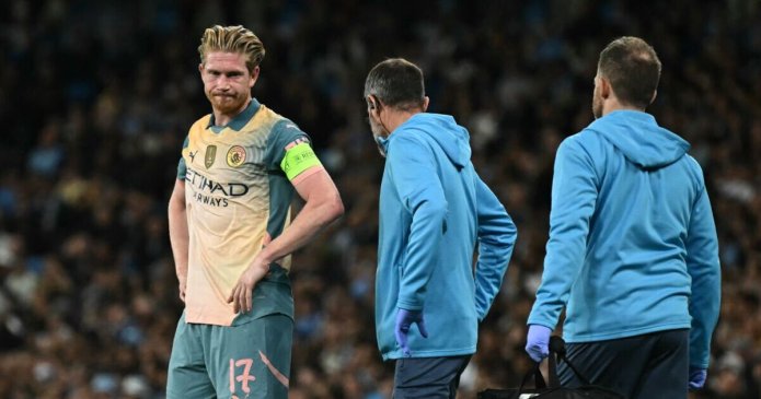 De Bruyne injured ahead of Man City vs Arsenal as Inter clash takes its toll