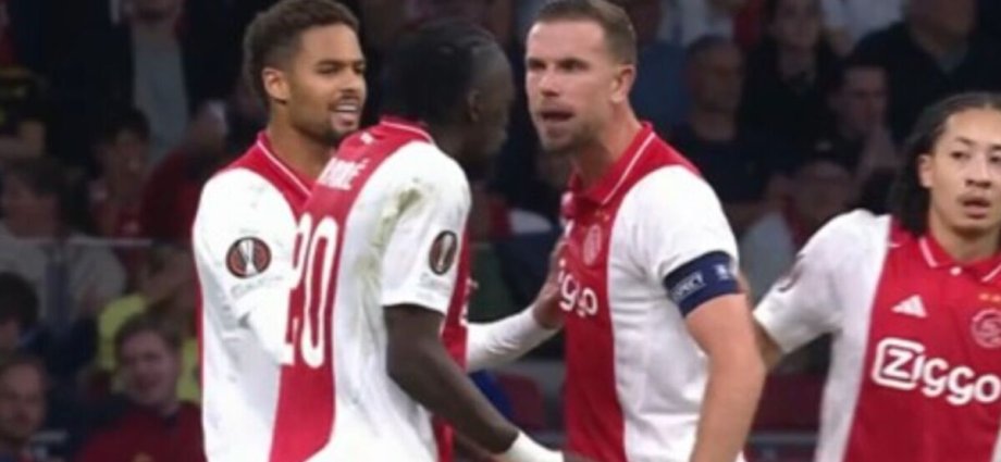 Jordan Henderson clashes with Ajax team-mate as angry pair needed separating