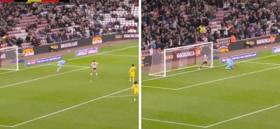 Ilian Meslier makes 97th-minute Leeds howler as he completely misses the ball