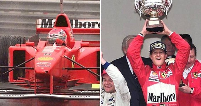 Michael Schumacher's car now driven by 80-year-old recreating his Ferrari set-up