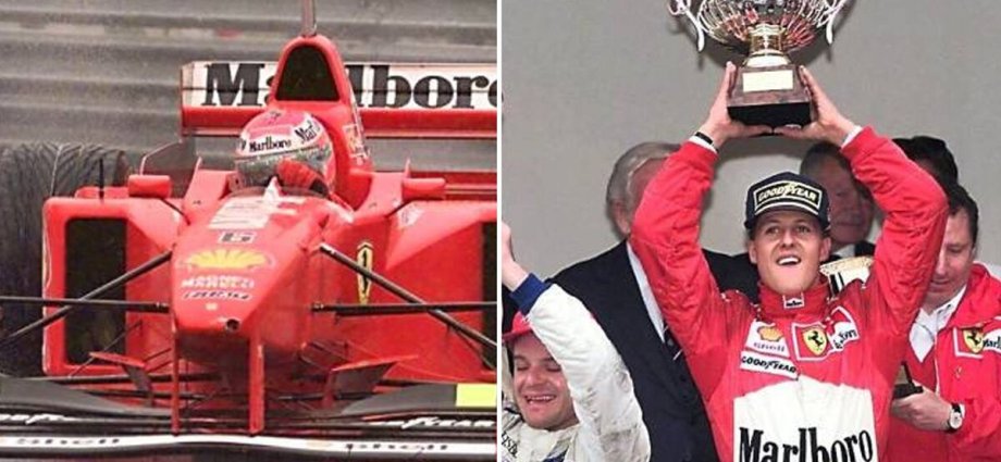 Michael Schumacher's car now driven by 80-year-old recreating his Ferrari set-up