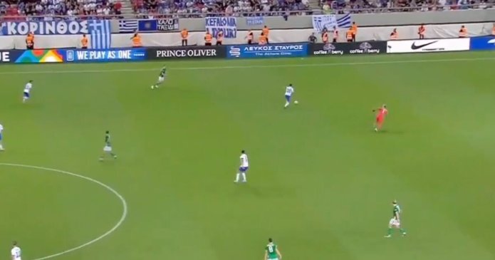 Liverpool goalkeeper Kelleher makes howler to gift Greece goal 30 yds off line