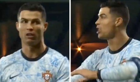 Cristiano Ronaldo fumes and makes sarcastic gesture as Portugal held by Scotland