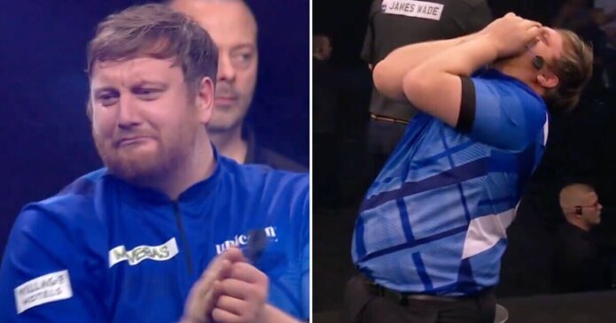 Cameron Menzies fights tears after Grand Slam of Darts win over James Wade