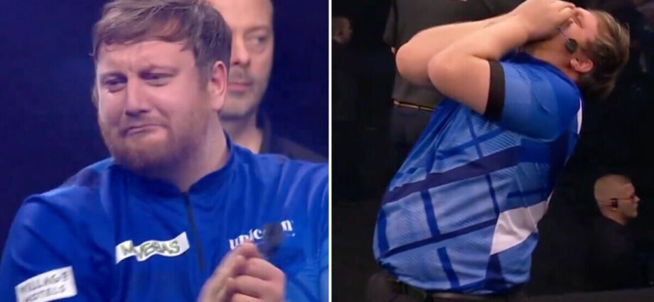 Cameron Menzies fights tears after Grand Slam of Darts win over James Wade