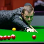 Mark Allen and Mark Selby in UK Championship action with Ronnie O'Sullivan out