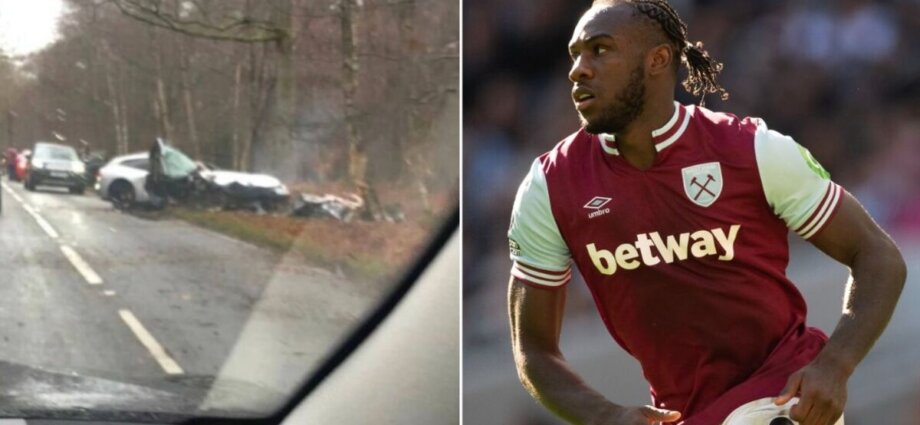 Michail Antonio 'trapped for 45 mins before being cut free' from car after crash