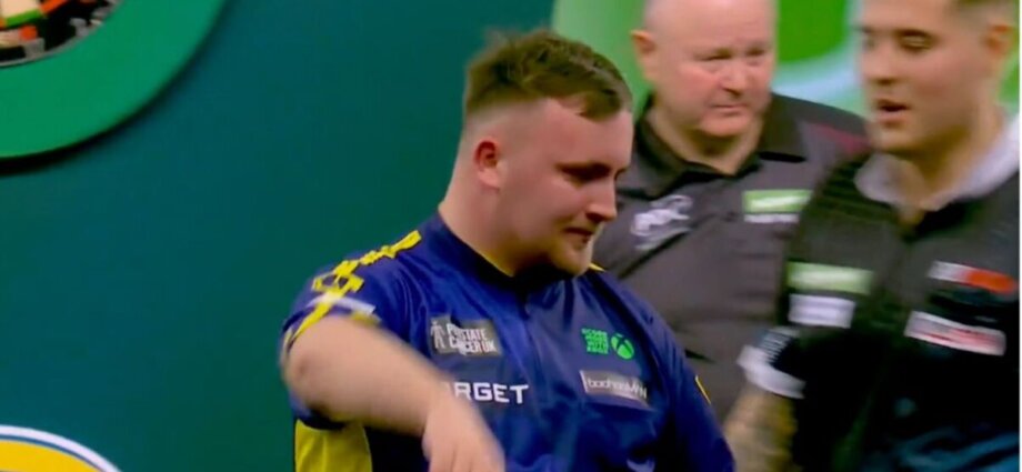 Luke Littler breaks down in tears after beating Ryan Meikle as interview cut