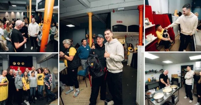 Man Utd star serves hot meals to homeless people on Christmas Eve