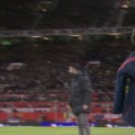 Joshua Zirkzee runs down Man Utd tunnel after being booed off in first half