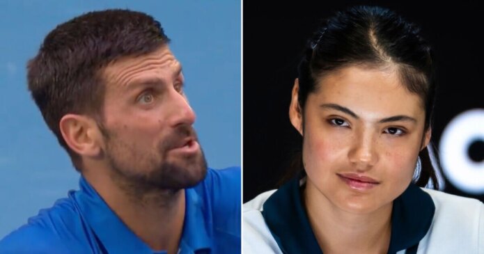 Novak Djokovic rages at umpire as Emma Raducanu injury fears raised