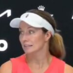 Australian Open star bites lip in press conference and warned 'don't say it'