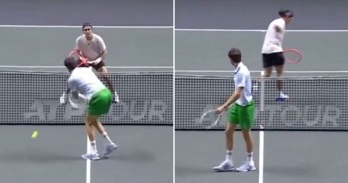 Daniil Medvedev involved in very tense moment with rival after body hit
