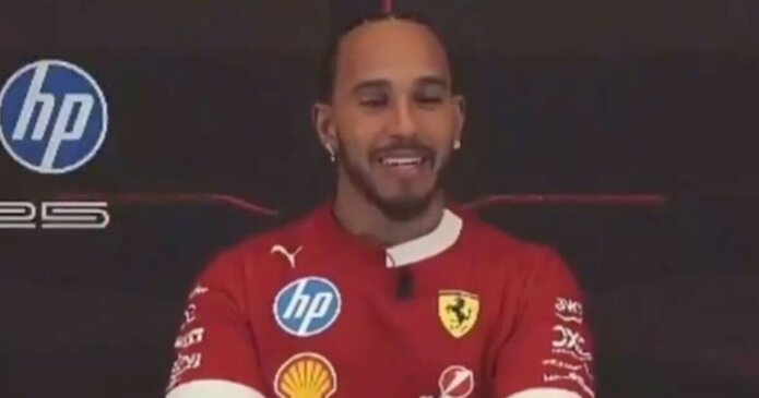 Lewis Hamilton tries Ferrari interview in Italian after Horner’s cheeky joke