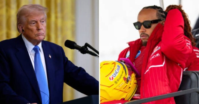 Hamilton responds to Donald Trump threat as driver forced to skip testing