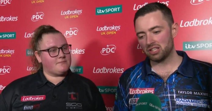 Luke Humphries and Beau Greaves hold joint interview as Littler put on alert