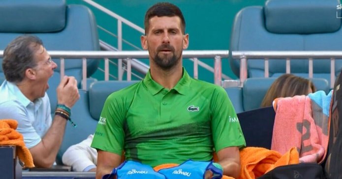 Novak Djokovic wears bizarre gloves during Miami Open win
