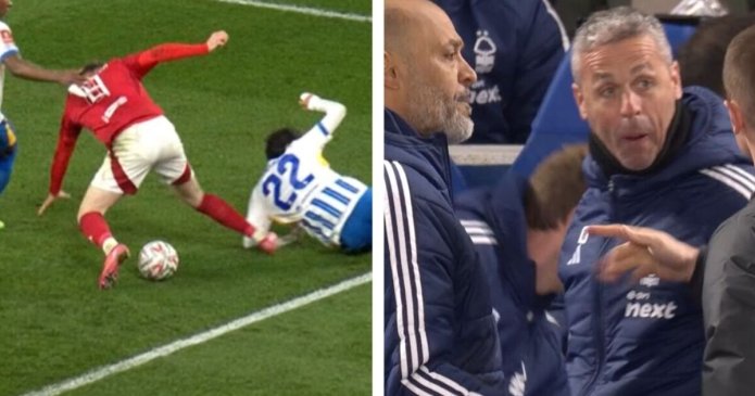 Nottingham Forest explode in rage at FA Cup VAR drama as Brighton crowd boos