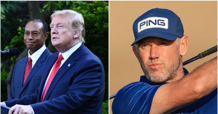 Donald Trump reacts to Tiger Woods dating son's ex as Lee Westwood lashes out