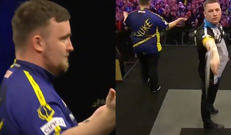 Littler bites back at Berlin crowd with gesture during Premier League hammering