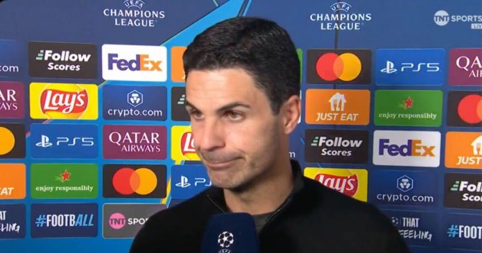 Mikel Arteta sour after PSG loss and claims 'there's no better team than us'