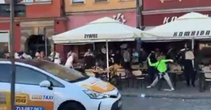 Chelsea and Real Betis fans clash in ugly scenes as police use tear gas