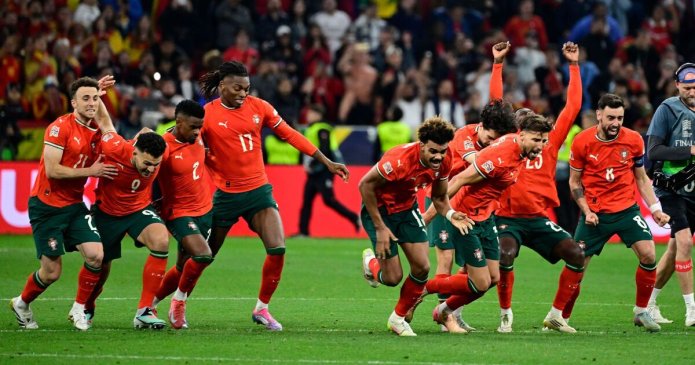 Portugal win UEFA Nations League on penalties against Spain as Ronaldo in tears